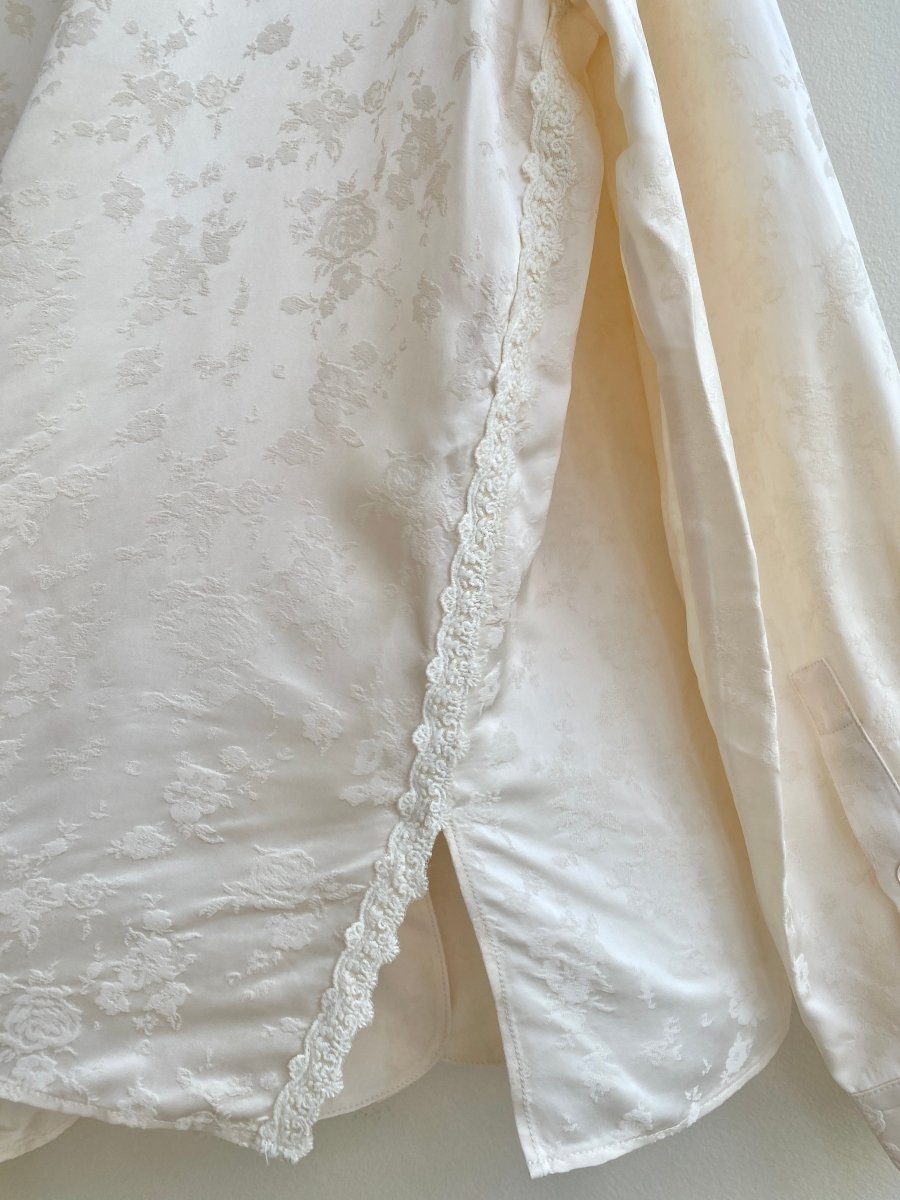 Jason Wu | Cream Rose Print Button Up Top (Vintage) - Made X Hudson