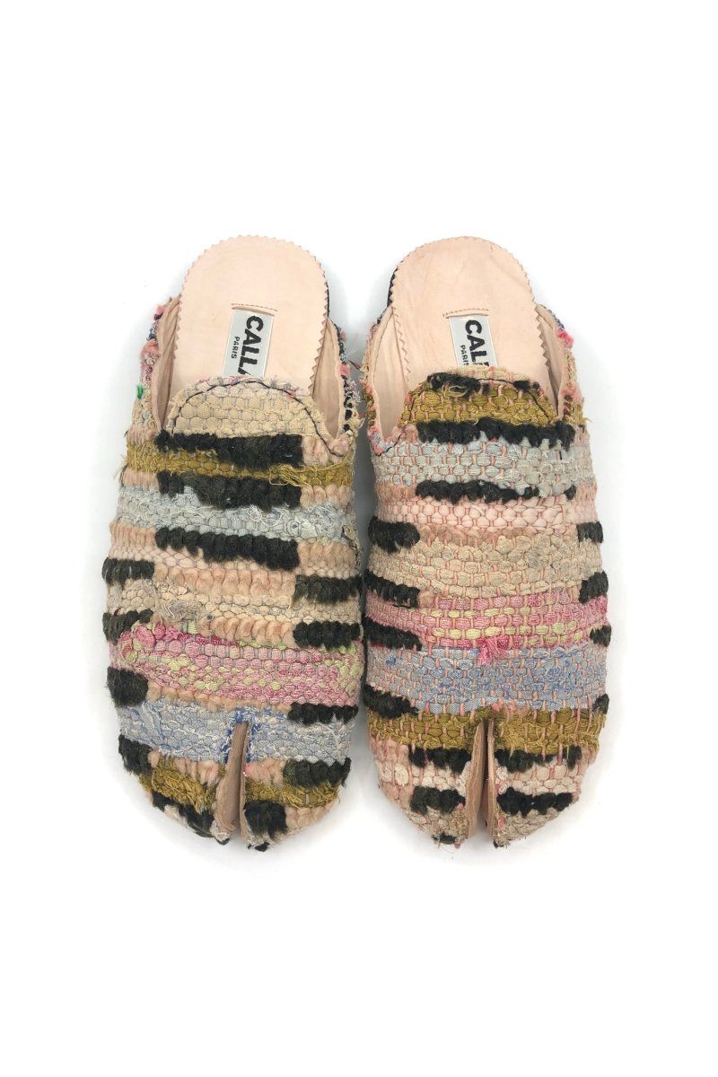 Tabi Babouche “Nori II” Split Toe Flats In Colors Black, Olive, Blush, Mustard (Size 42) - Made X Hudson