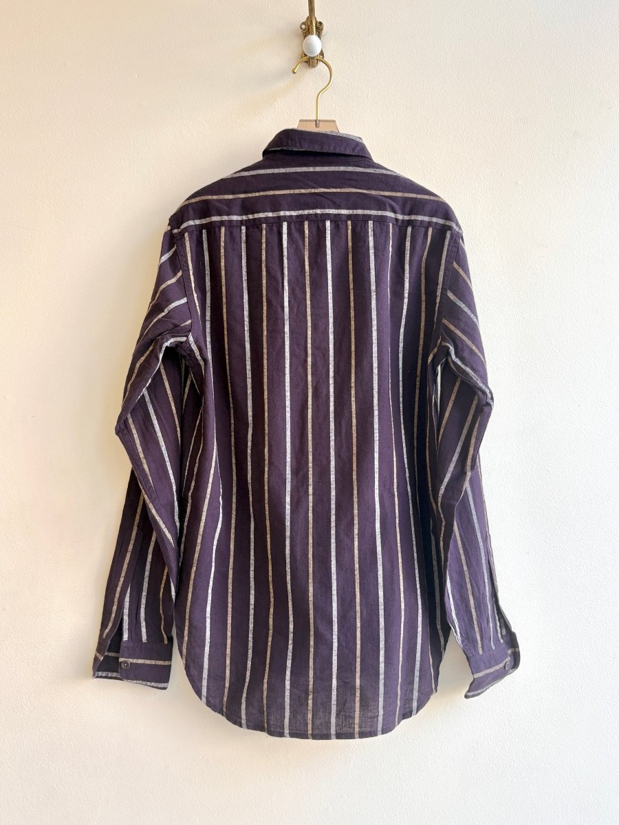 The Work Shirt in Brushed Cotton Flannel | Aubergine - Made X Hudson