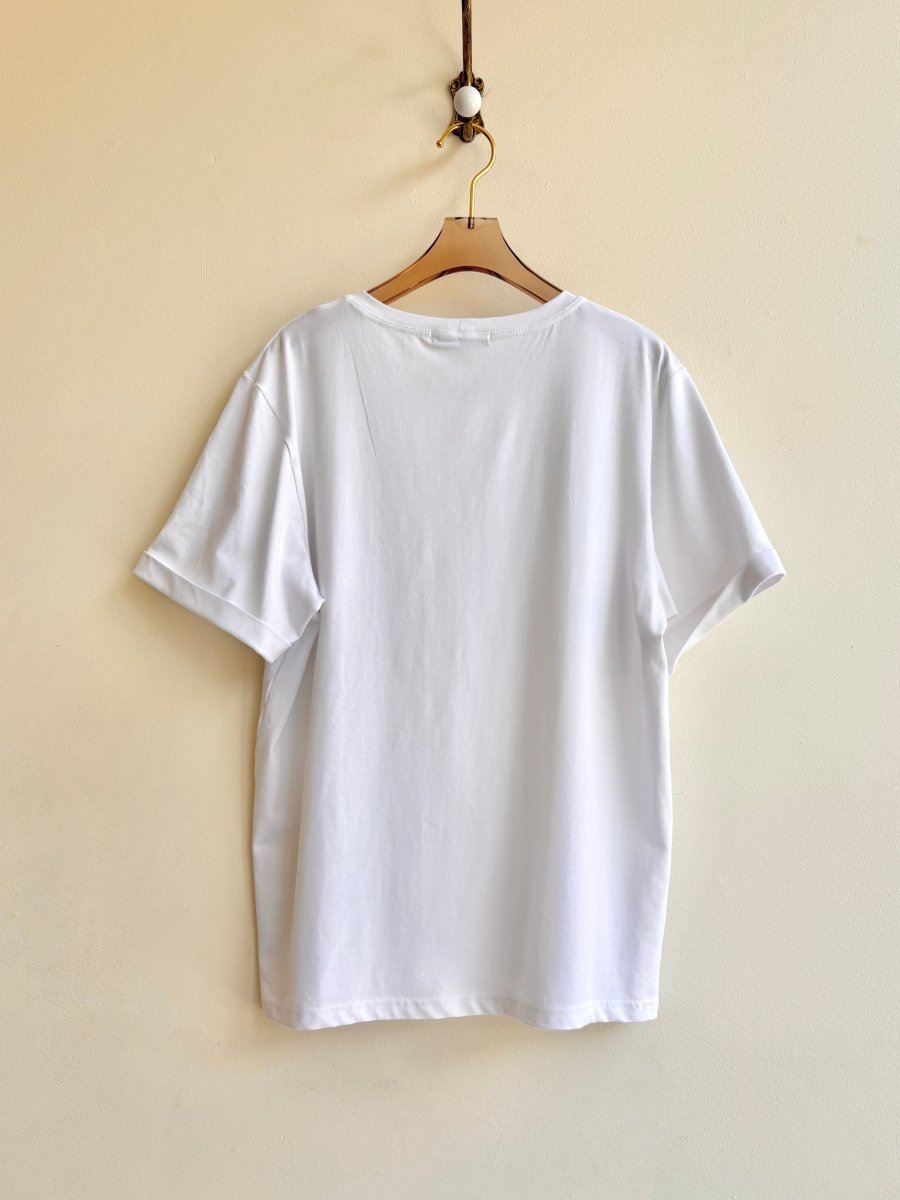 391 Tee in White Cotton - Made X Hudson