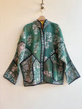 Reversible Ladhiya Quilted Jacket in Colors Light Teal, White, Red & Yellow, Red, Blue - Made X Hudson