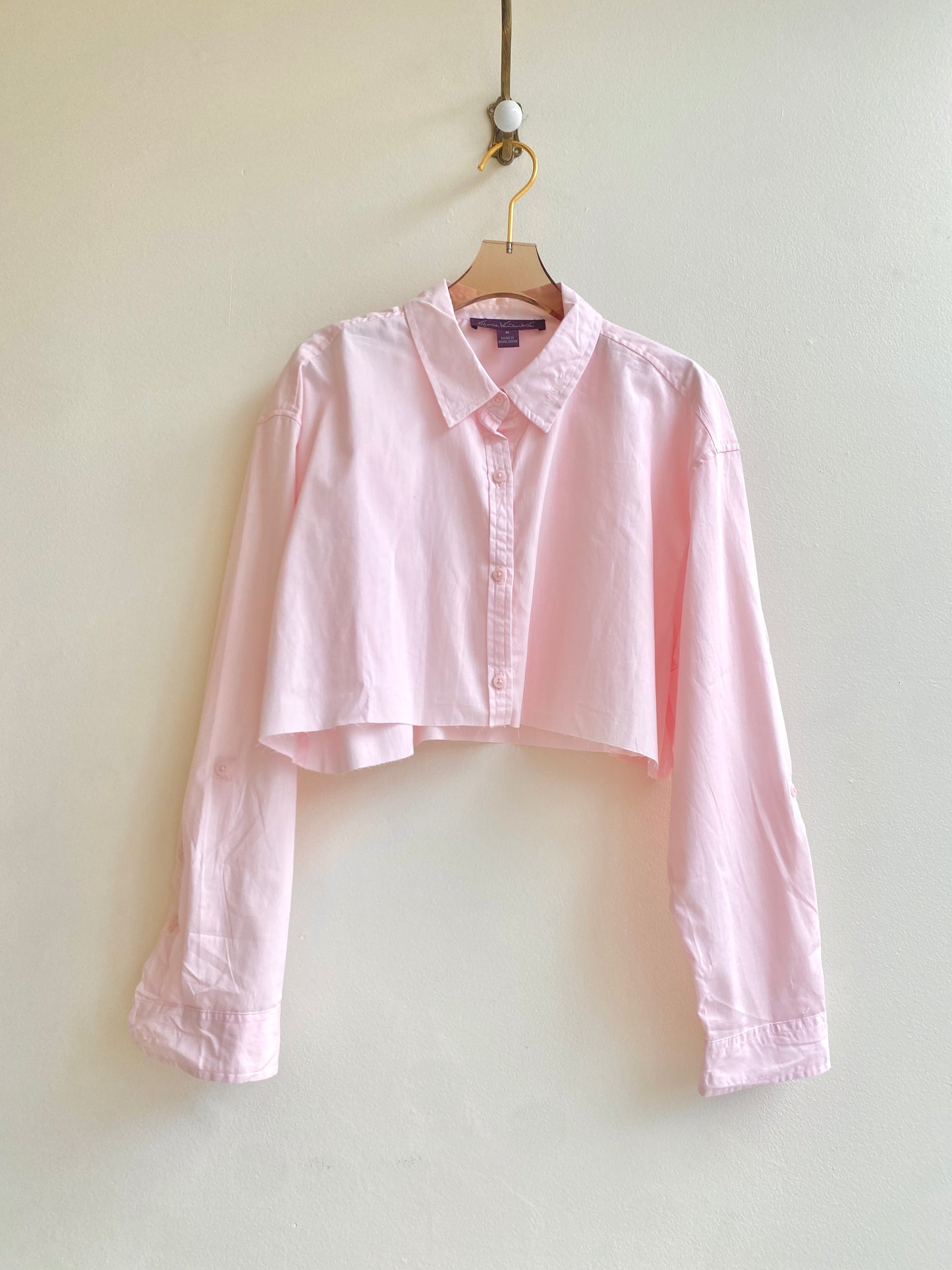 Pale Pink Annette Crop Top (Reworked)