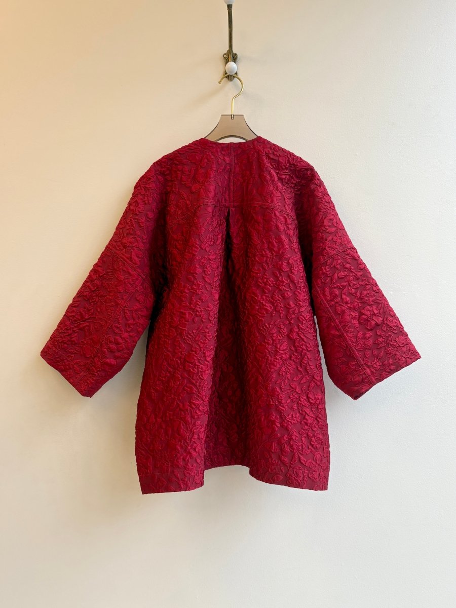 Scarlet Red Floral Chore Jacket - Made X Hudson