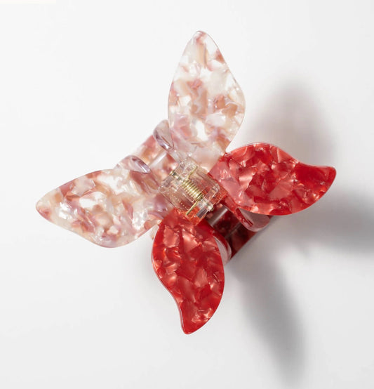 Butterfly Claw Clip in Ruby Red | Plant Based Hair Clip