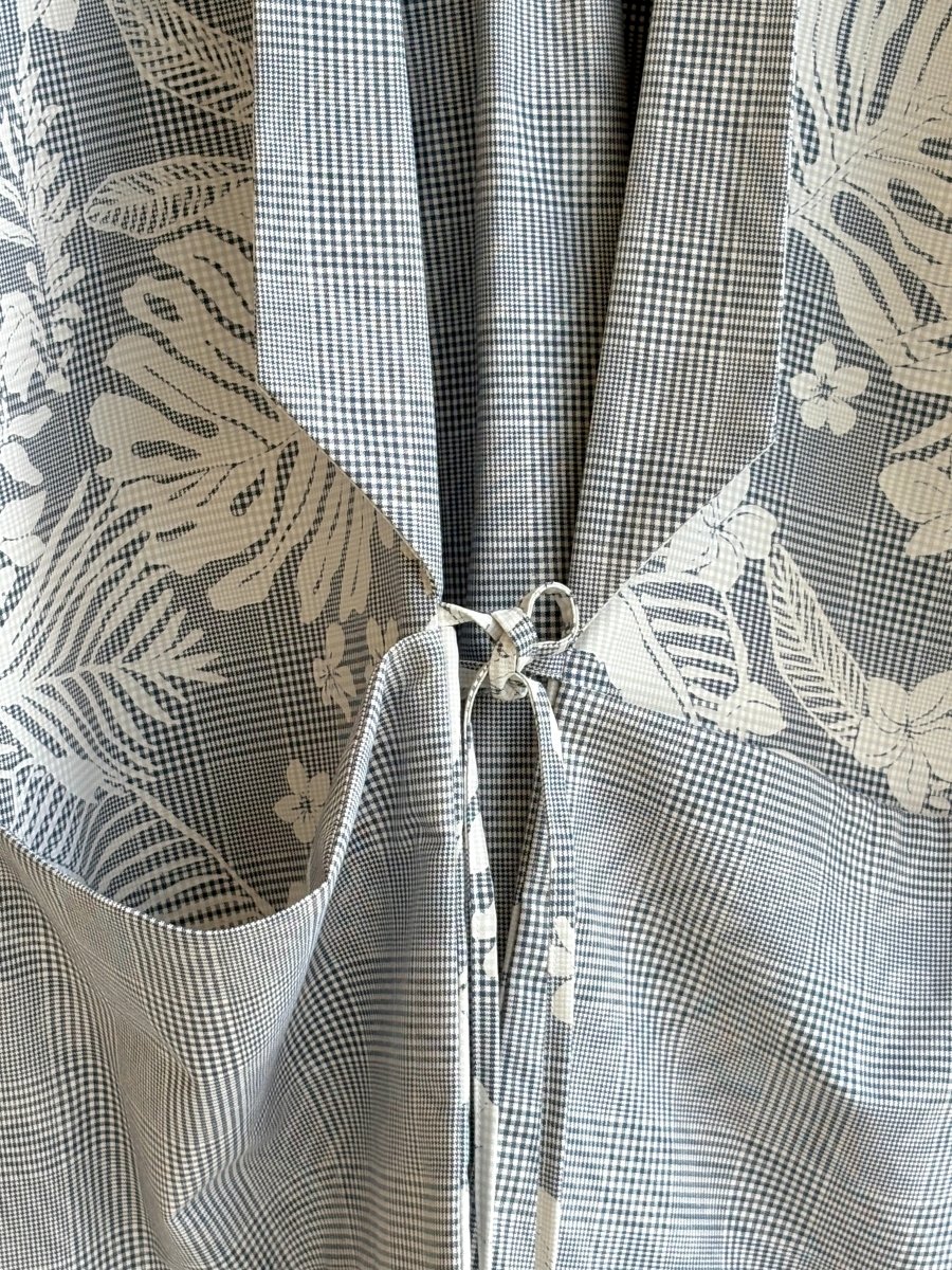 Grey & White Tropical Plaid Reversible Chore Jacket - Made X Hudson