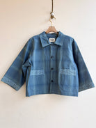 Indigo Crop Plaid Utility Jacket - Made X Hudson