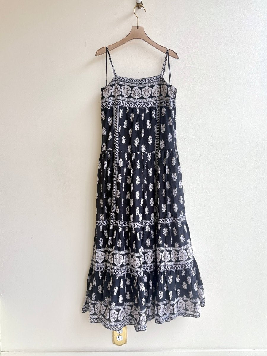 Joie | Black and Tan Floral Tier Dress (Vintage) - Made X Hudson