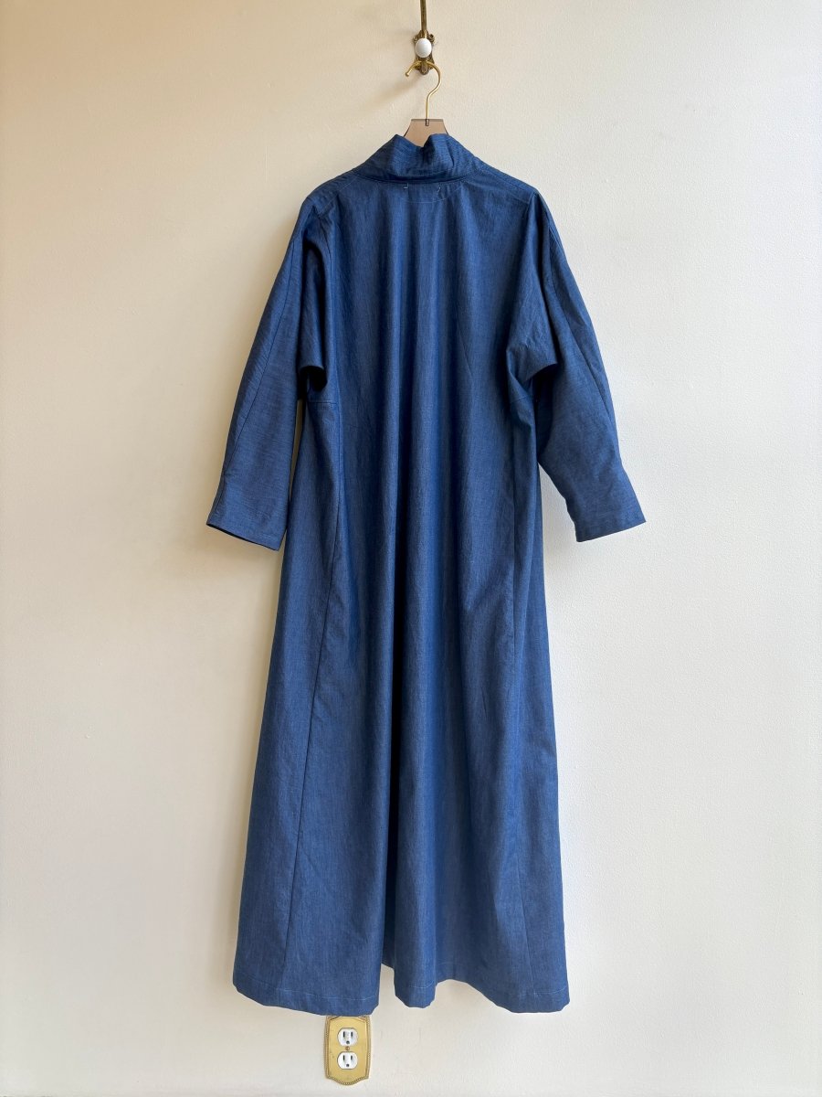 Light Weight Denim Blue Zero Waste Caftan Dress - Made X Hudson