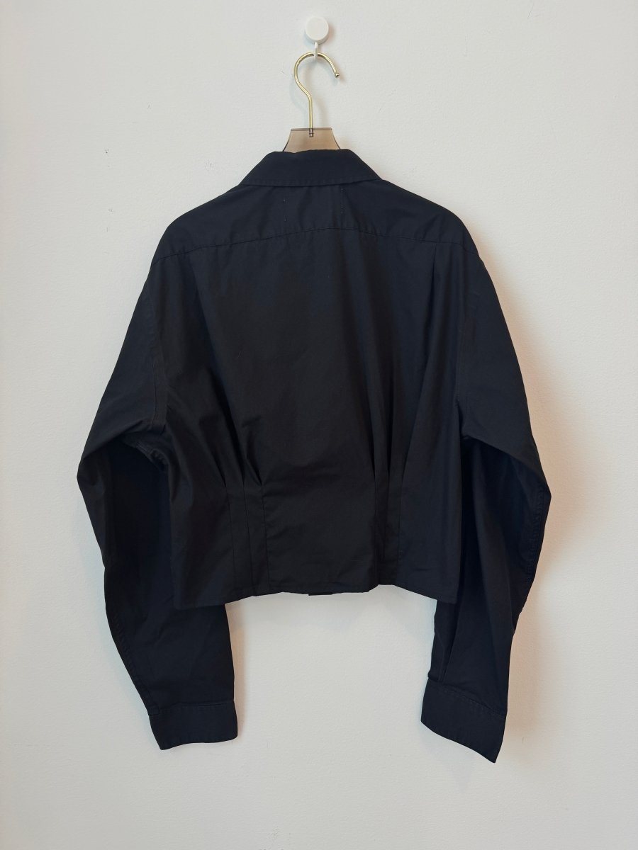 The Kevin Top | Midnight Black with Gathered Waist (Reworked) - Made X Hudson