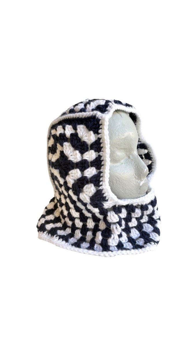 Navy & White Hand Crochet Balaclava - Made X Hudson