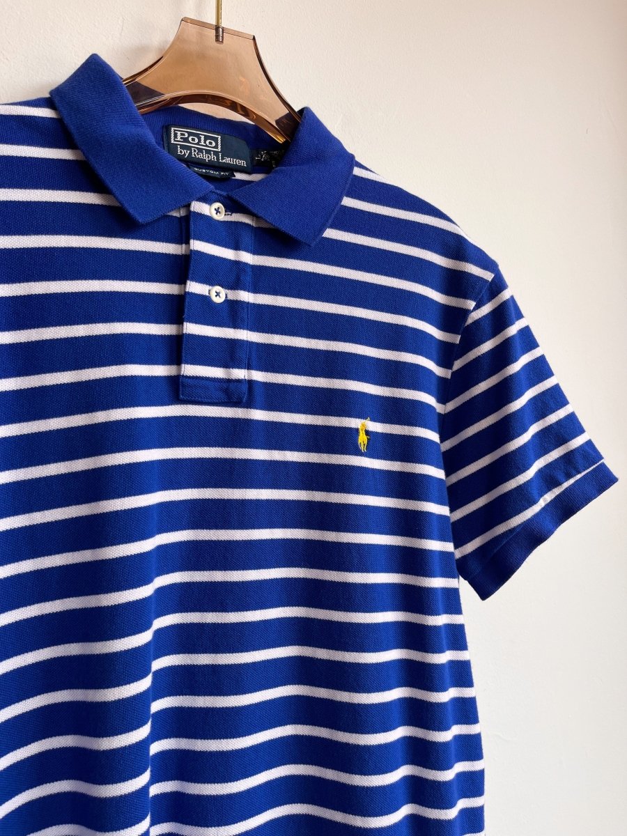 Polo by Ralph Lauren | Blue Striped Polo Shirt (Vintage) - Made X Hudson