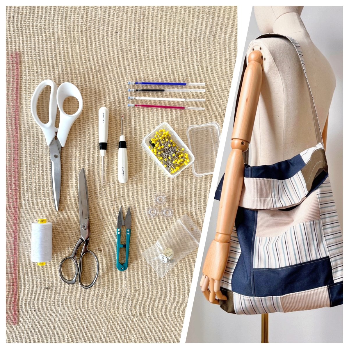 Intro to Sewing: Patchwork Satchel Class - Made X Hudson
