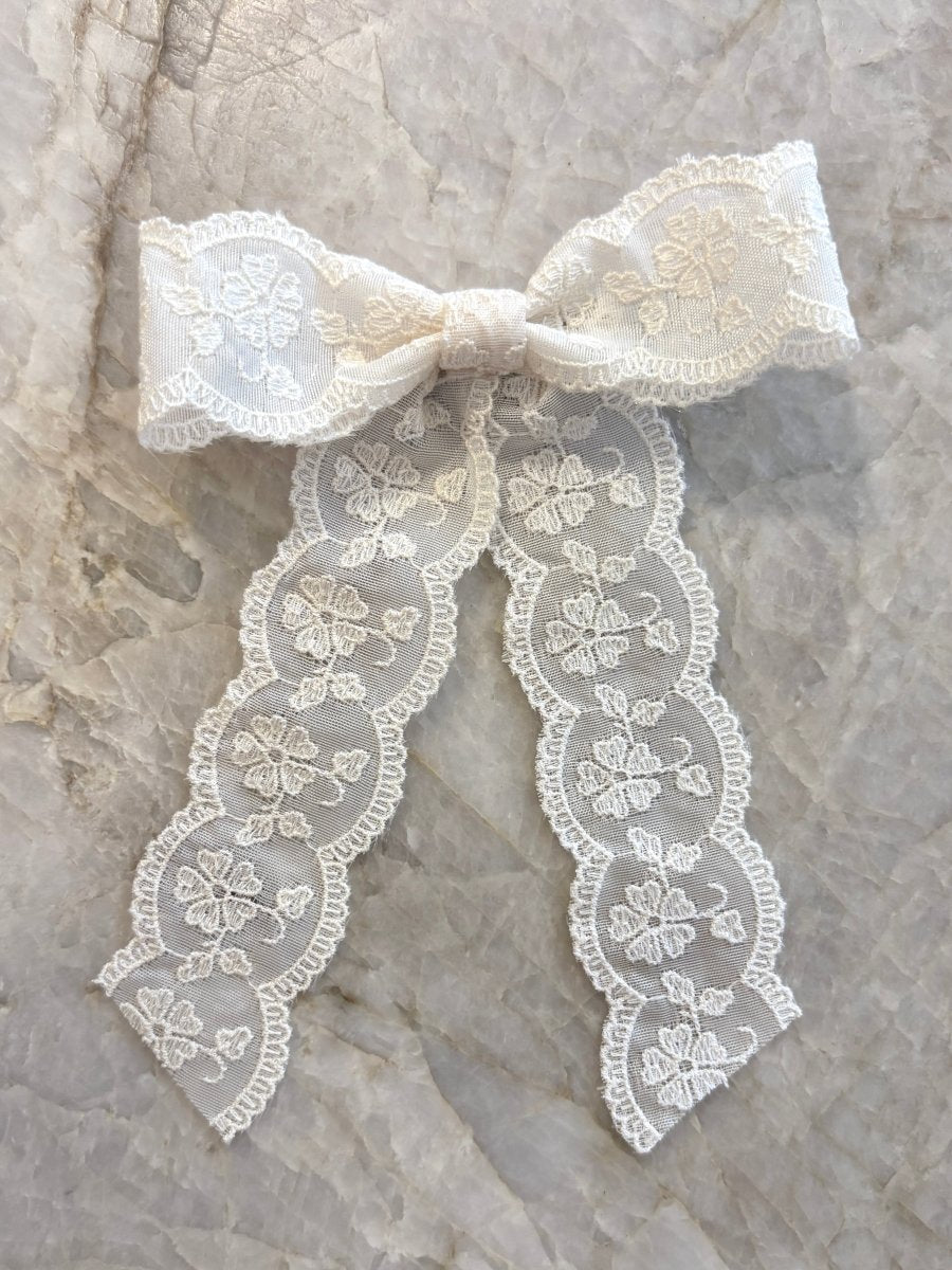 Somewhere Single Lace Bow Hair Clips (More Colors) - Made X Hudson