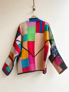 Reversible Ladhiya Quilted Jacket in Colors Pink, Red, Green, Mustard & Gold, Purple, Blue, Brown - Made X Hudson