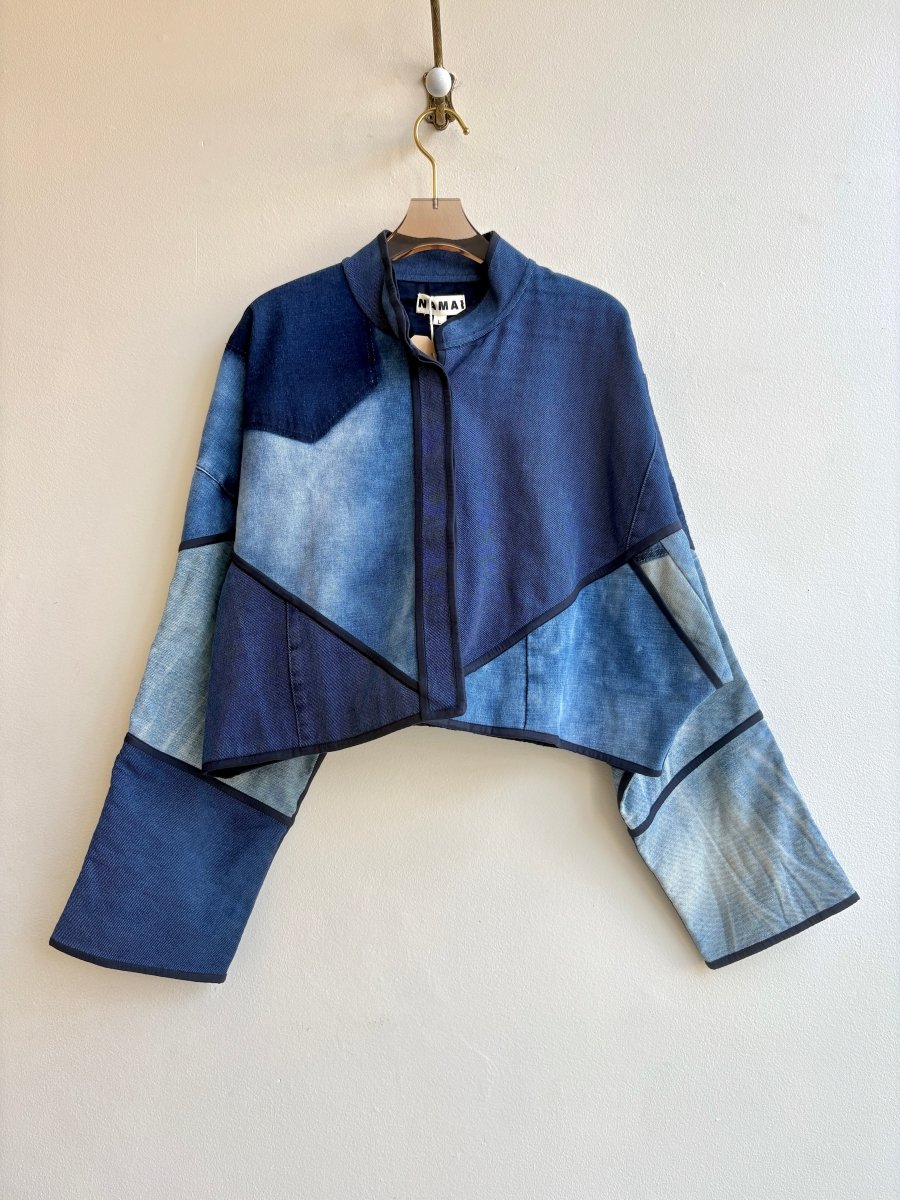 “Neela” Kaira Upcycled Denim Cropped Jacket - Made X Hudson