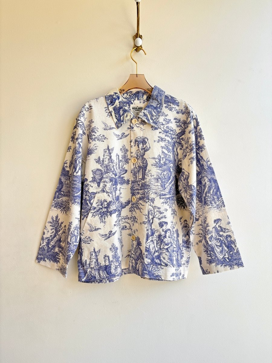 Periwinkle Blue Toile Utility Jacket - Made X Hudson