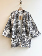 Cream and Espresso Corduroy Toile Chore Jacket - Made X Hudson