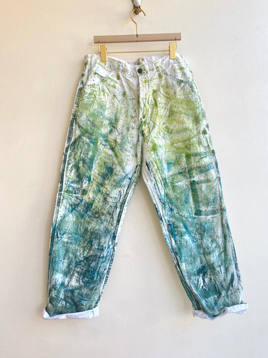 Lime Green Ombre w/ Splatter Pants (Reworked)