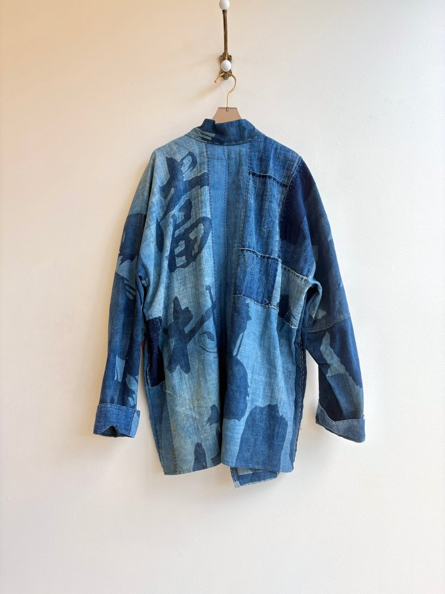 Japanese Indigo Patchwork Cotton Jacket - Made X Hudson
