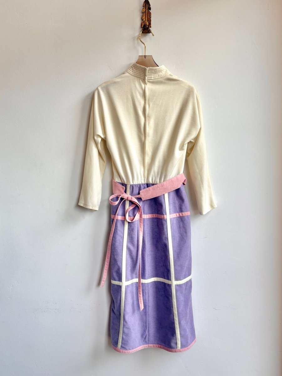 Adde II | Smockneck Cream & Pastel Dress (Vintage) - Made X Hudson