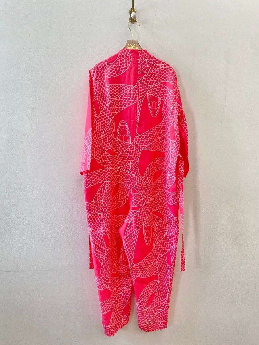 Neon Pink Snake Print Jumpsuit - Made X Hudson