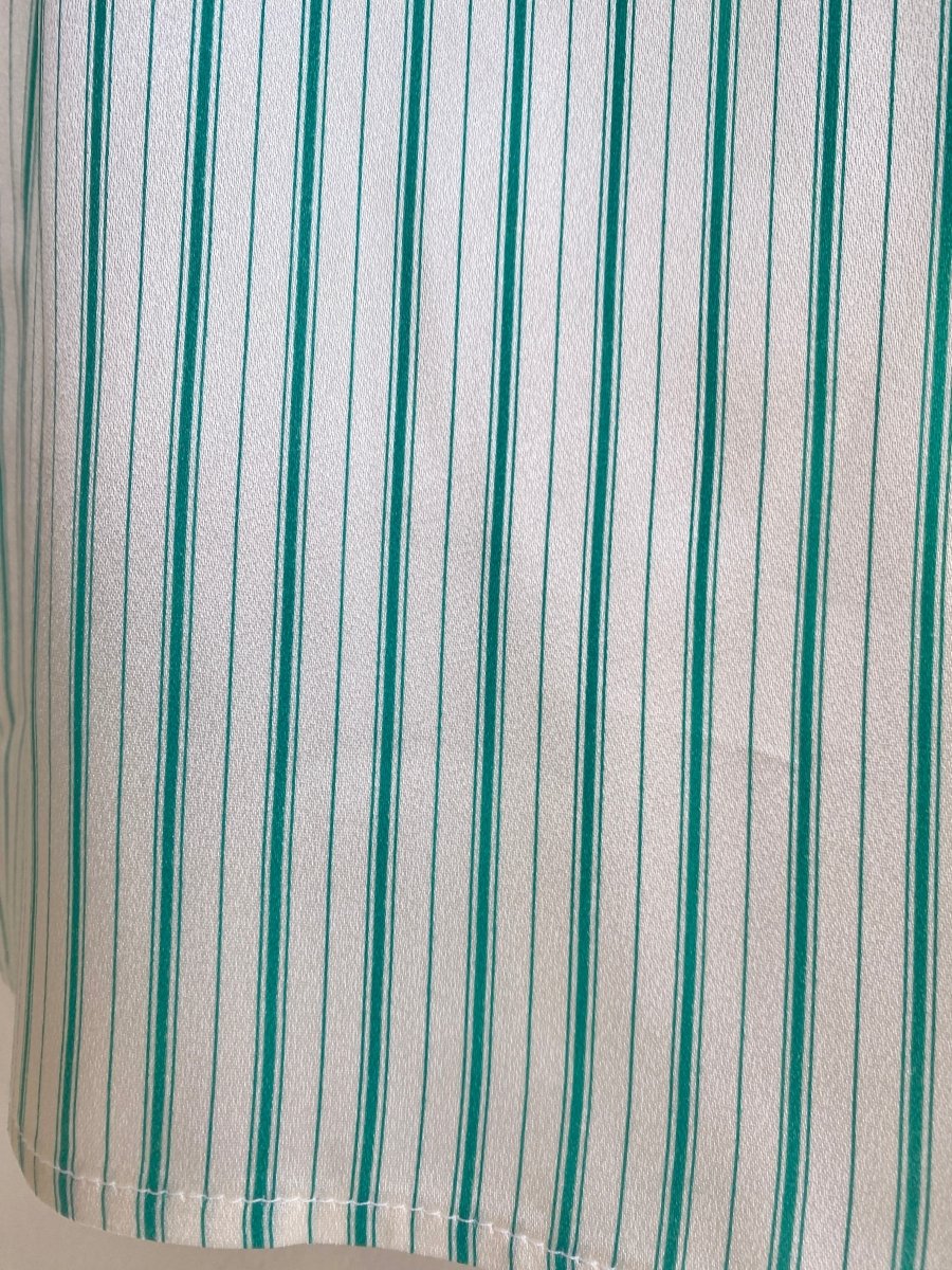 Green & Ivory Striped Everyday Top - Made X Hudson