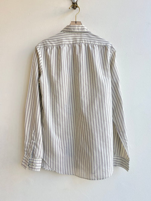 "Lisa” Cream and Brown Stripe Artichoke Print (Reworked) - Made X Hudson