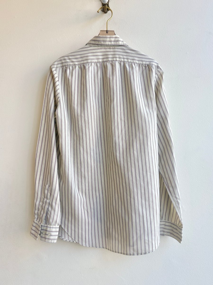 "Lisa” Cream and Brown Stripe Artichoke Print (Reworked) - Made X Hudson