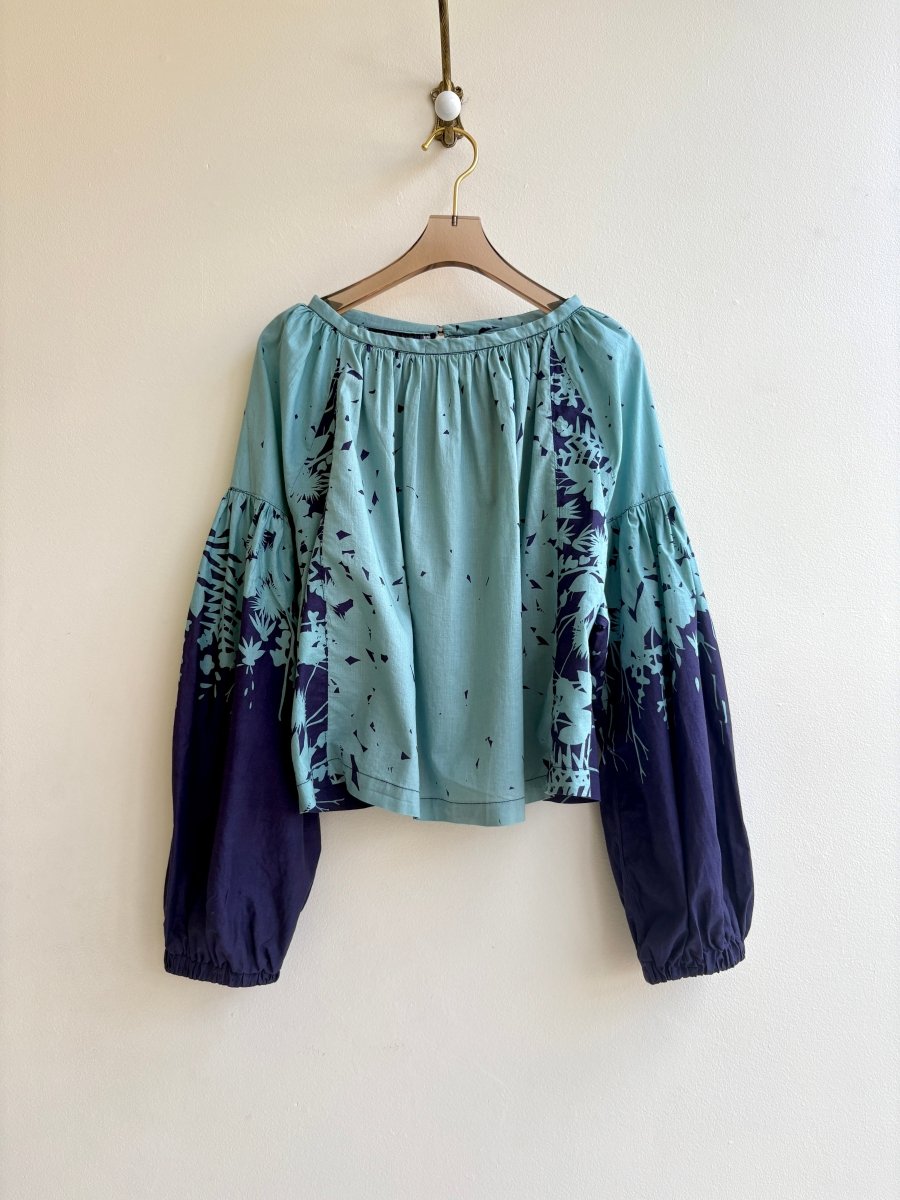 Purple & Teal Floral Print Carpathian Top - Made X Hudson