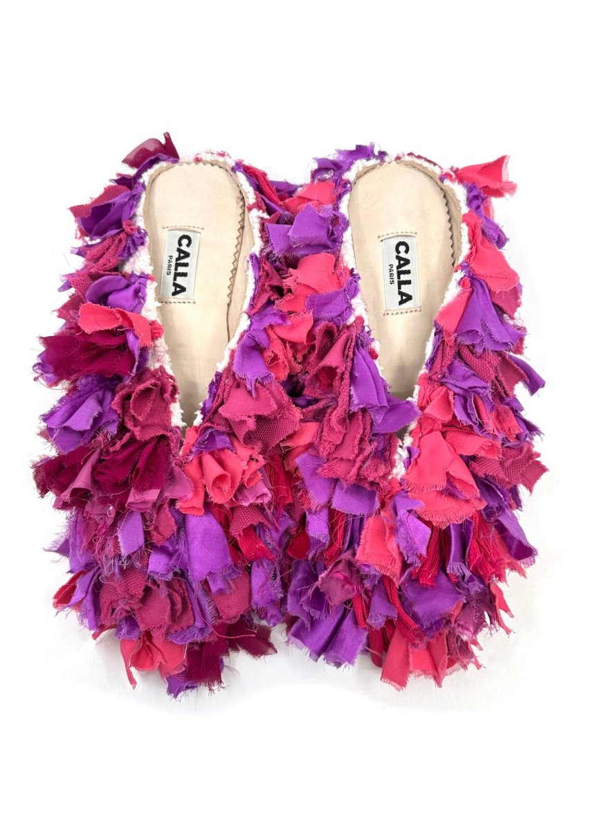 Aili Babouche “Mono” Mules In Color Magenta (Size 38) - Made X Hudson