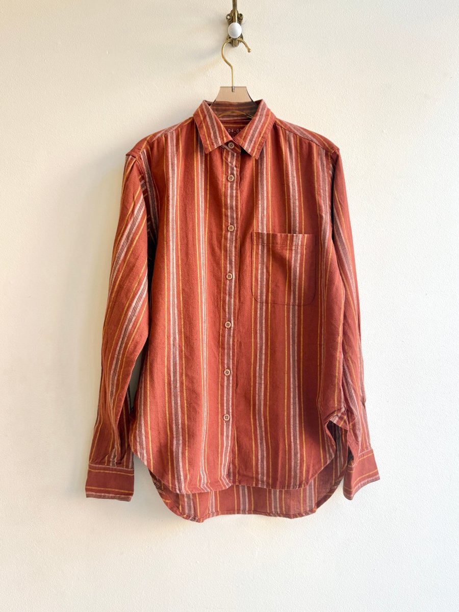 The Work Shirt in Brushed Cotton Flannel | Rust - Made X Hudson