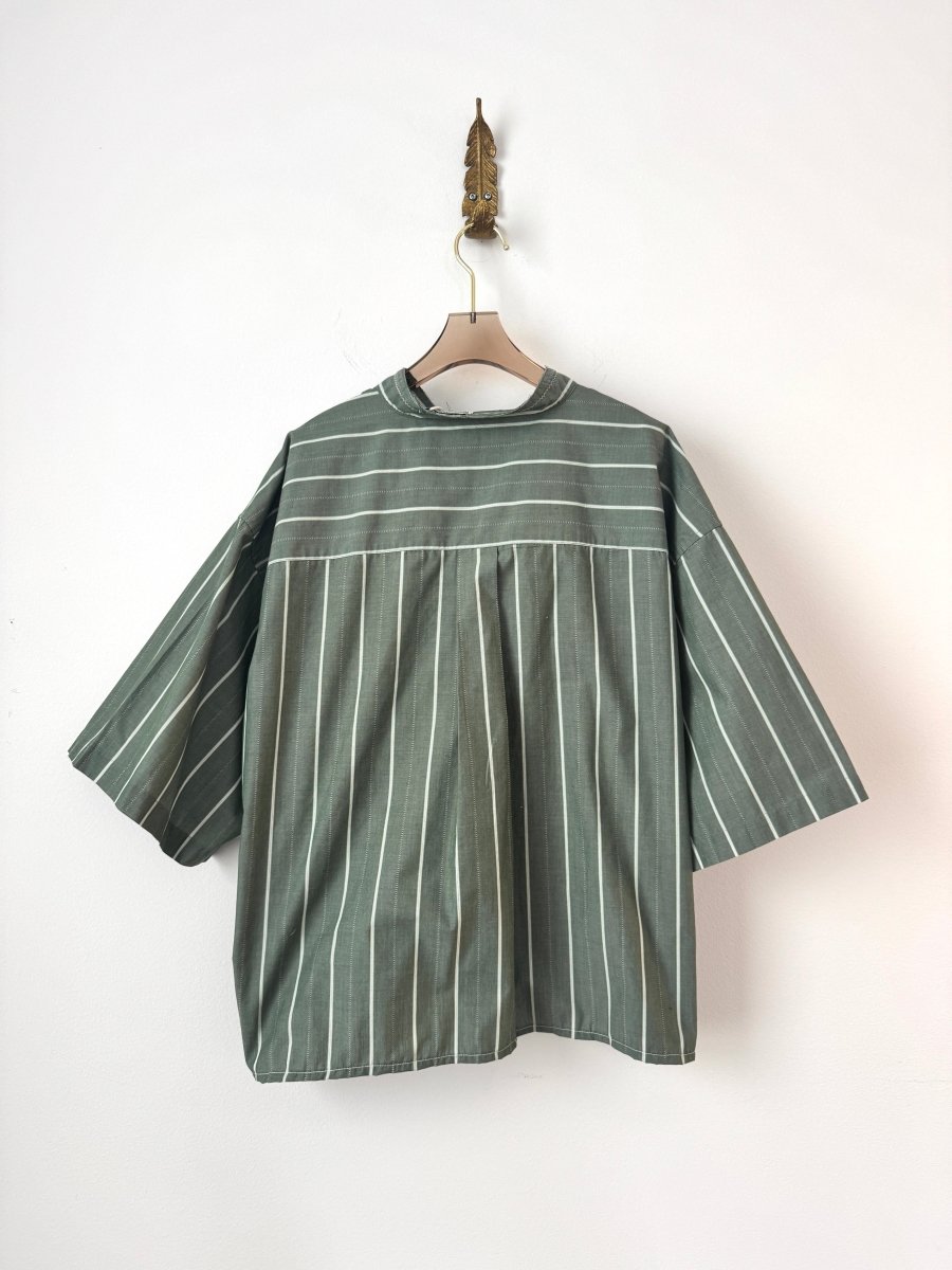 The Valley Crop in Sage and Lime Stripe (Reworked) - Made X Hudson