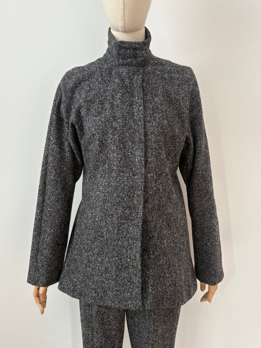 Katherine Jacket in H.S. Cashmere Boucle Sharkskin - Made X Hudson