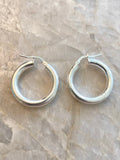 Sterling Silver Large Everyday Hoops - Made X Hudson