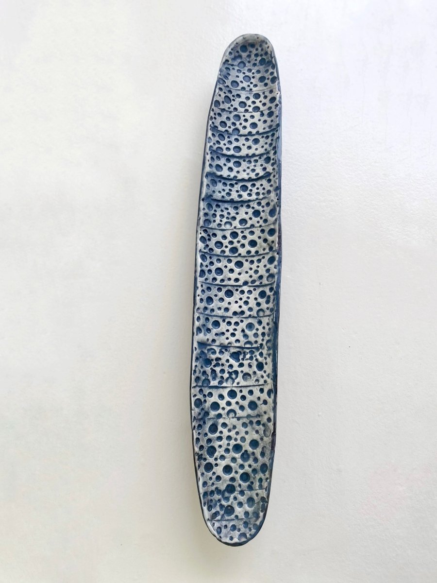 Hand Carved Spotted Tray w/ Ribbing - Made X Hudson