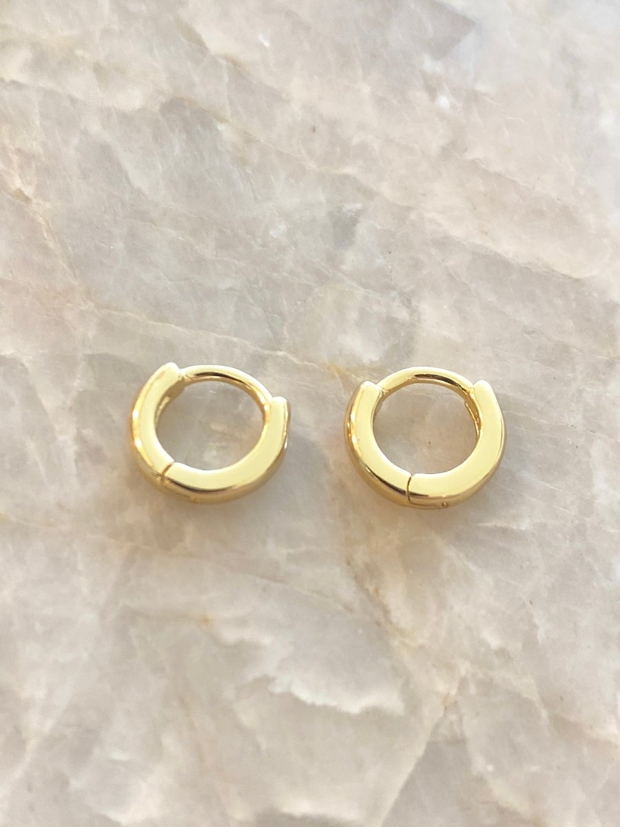 18k Gold Filled Extra Small Huggie Hoops - Made X Hudson