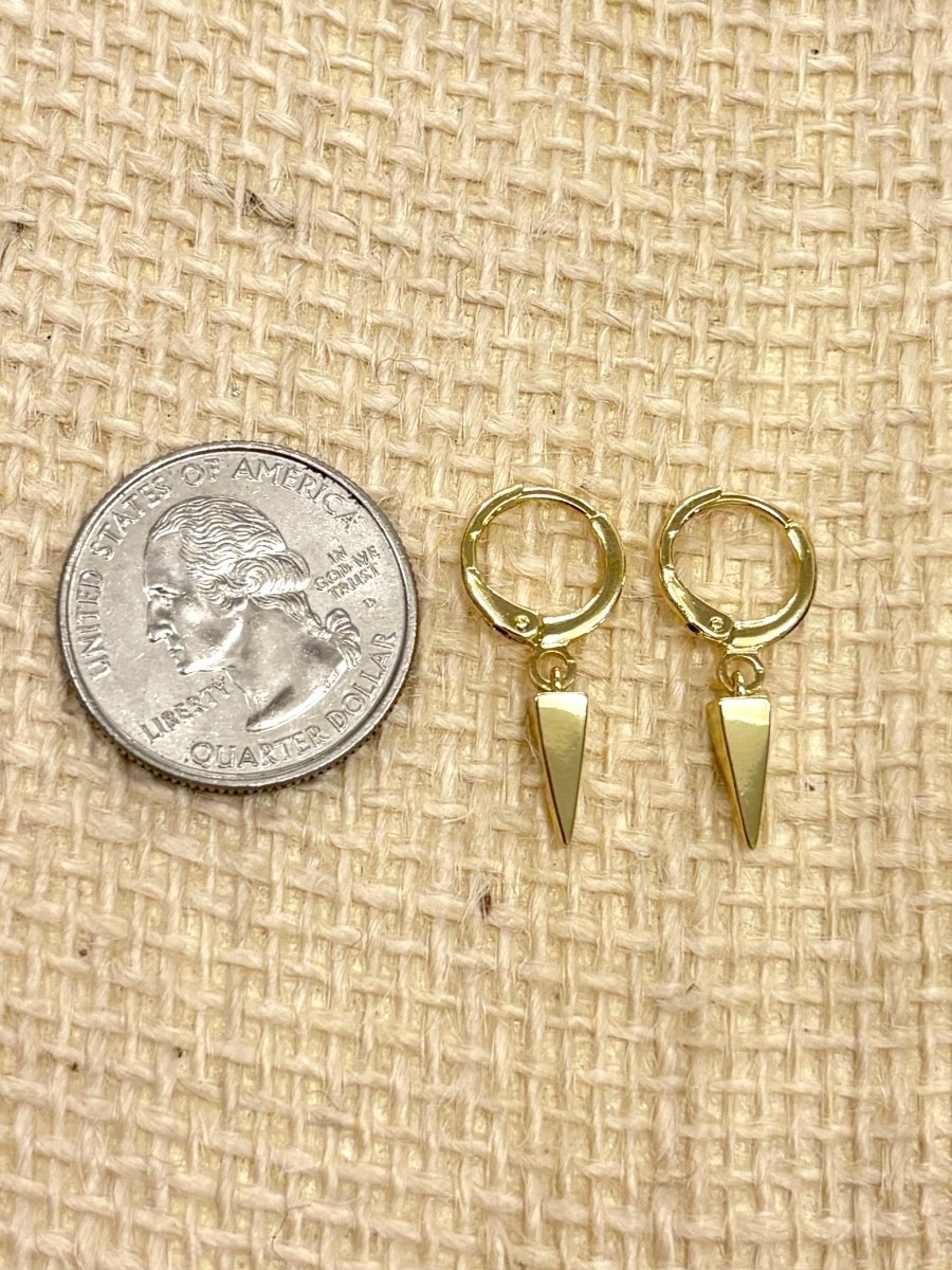 18k Gold Filled Single Spike Hoops - Made X Hudson