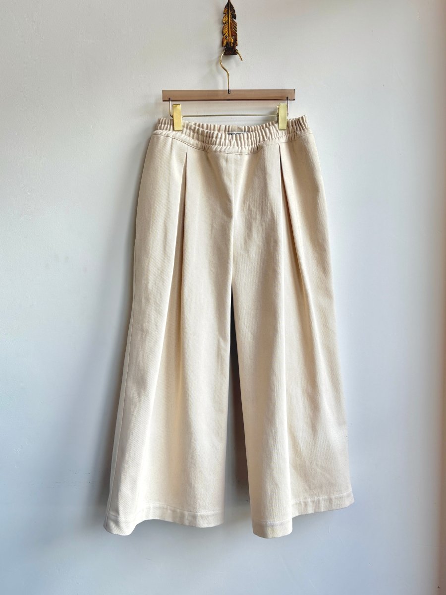 Natural Cotton Canvas Wide - Leg Pant - Made X Hudson