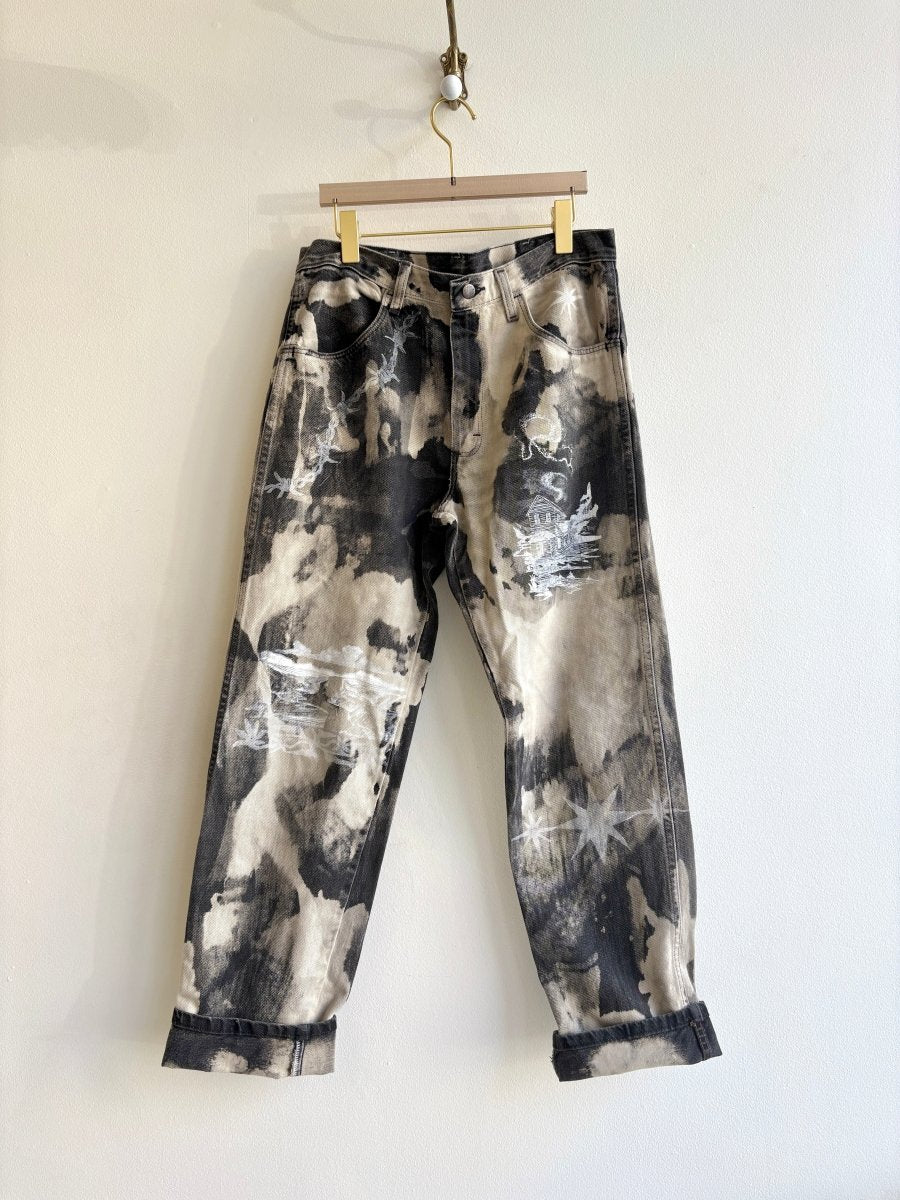 Falconers Homestead Distressed Denim | Hand Printed (Reworked) - Made X Hudson