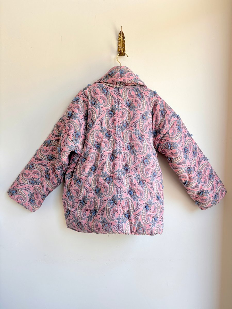 Pink Paisley Quilt Tufted Haori Jacket - Made X Hudson