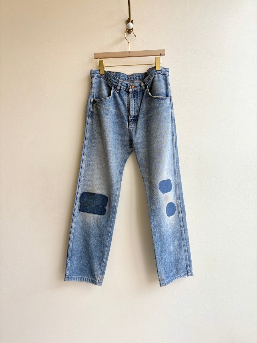 Rustler | Medium Wash Patched Denim Jeans (Vintage) - Made X Hudson