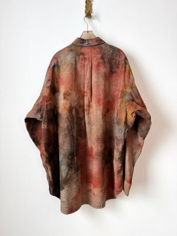 Fire Opal Button Down Long Sleeve | Hand Dyed (Reworked) - Made X Hudson