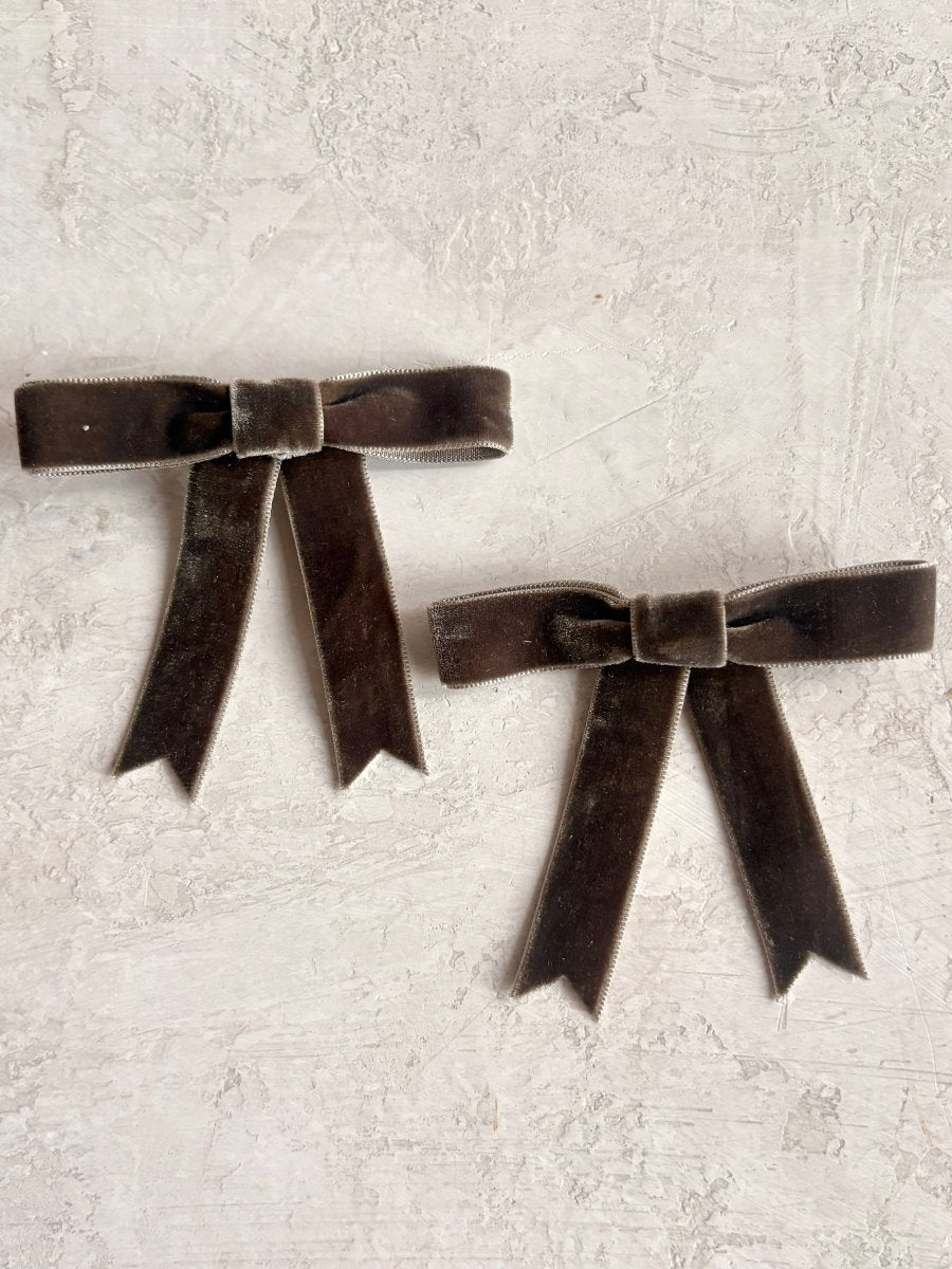 Velvet Mini - Bow Hair Clips (More Colors) - Made X Hudson