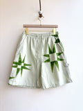 Sawtooth Honeydew Cotton Shorts in Lime (Reworked) - Made X Hudson
