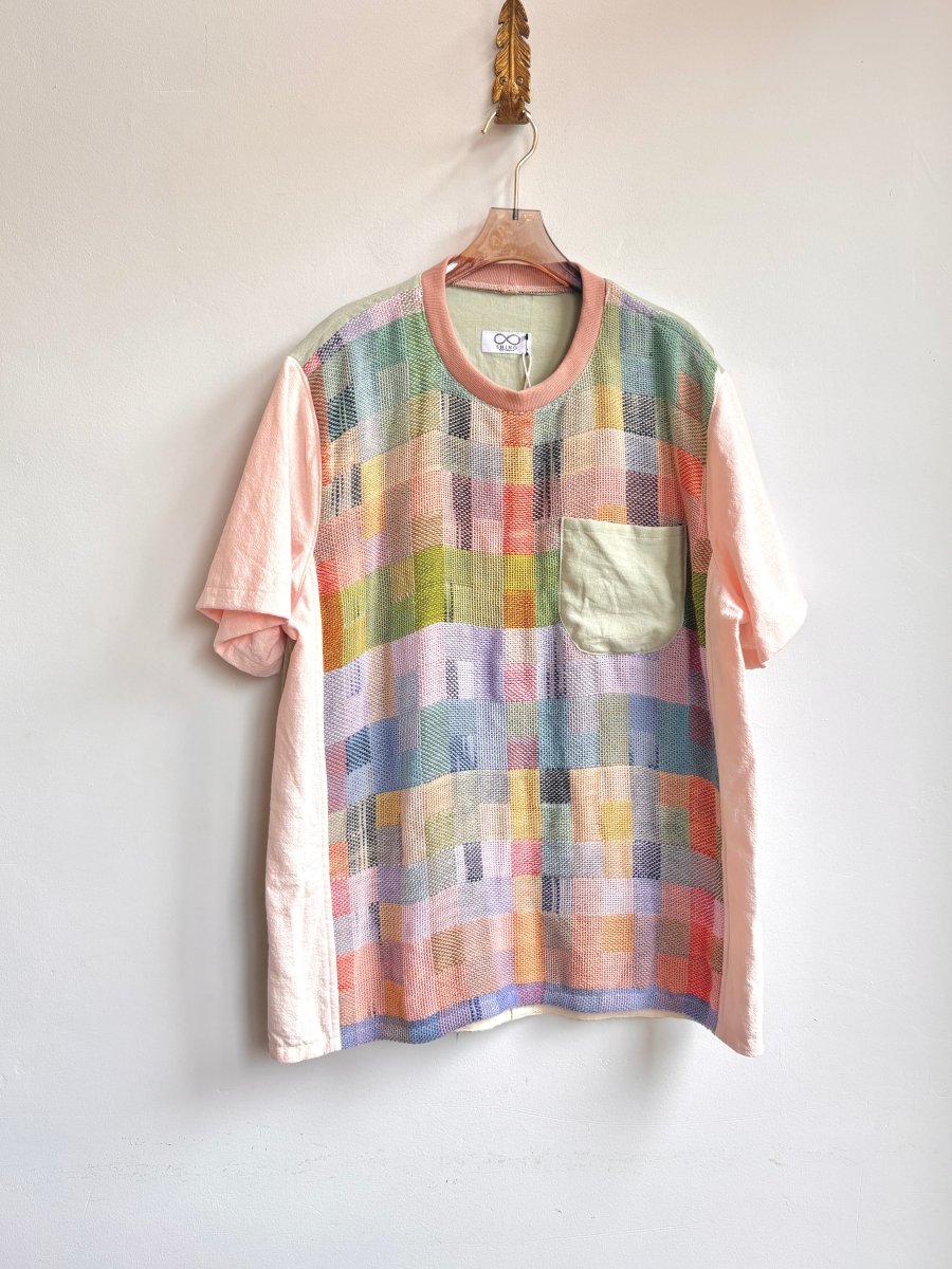 Handwoven Pullover Pocket Tee in Crayon - Made X Hudson