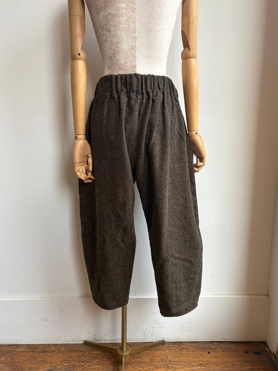 Hickory Herringbone Tweed Linen & Wool Studio Pant - Made X Hudson