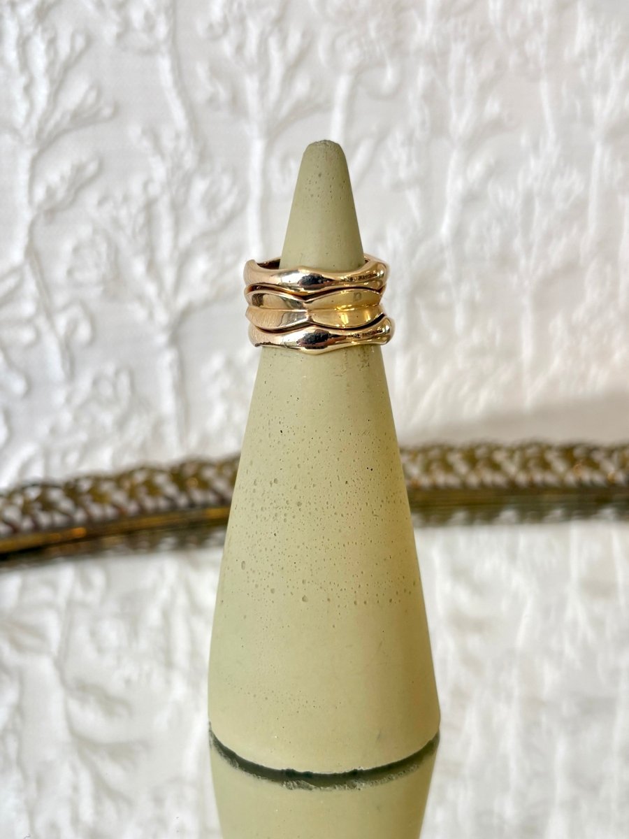 Wave Plated Stacking Rings (set of 3) - Made X Hudson