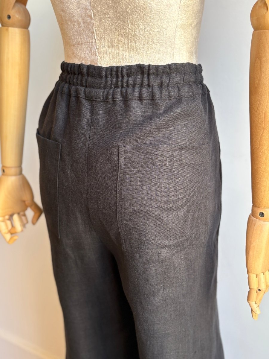 Black Linen Wide - Leg Pant - Made X Hudson