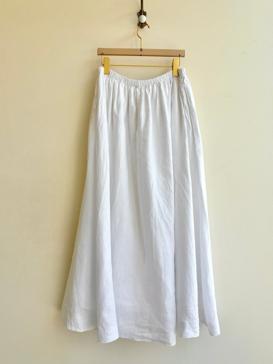 Reformation | White Gathered Skirt (Vintage) - Made X Hudson