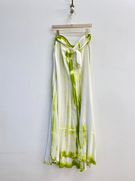 Advance Apparels | Lime & White Wrap Skirt